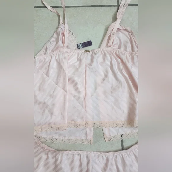 Adore Me Elegant Pink Lace Trim Sleepwear Set - Picture 12 of 12